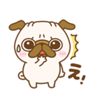 お返事♪あいづちパグちゃん（個別スタンプ：17）