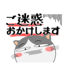 ハチワレ猫★デカ文字（個別スタンプ：14）