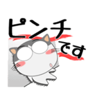 ハチワレ猫★デカ文字（個別スタンプ：19）