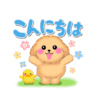かわいいトイプードル「でか文字」（個別スタンプ：7）