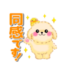 かわいいトイプードル「でか文字」（個別スタンプ：20）