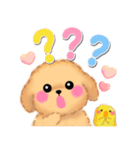 かわいいトイプードル「でか文字」（個別スタンプ：37）