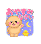 かわいいトイプードル「でか文字」（個別スタンプ：40）