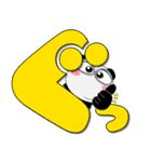 堅物パンダ★どデカ文字 ポップでカラフル（個別スタンプ：30）