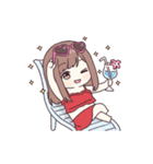 うごく！ジャージちゃんの夏休み（個別スタンプ：14）