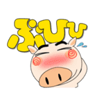 ブタさん★どデカ文字 ポップでカラフル（個別スタンプ：5）