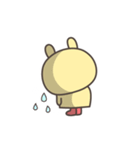 雨のうさぎさんデカ文字敬語スタンプ（個別スタンプ：37）