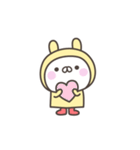 雨のうさぎさんデカ文字敬語スタンプ（個別スタンプ：39）