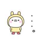 雨のうさぎさんデカ文字敬語スタンプ（個別スタンプ：40）