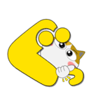 三毛猫のみーこ★どデカ文字 ポップに（個別スタンプ：21）