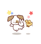 犬のプーチとダックダギーの仲良しスタンプ（個別スタンプ：21）