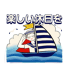ベビーフェイスのシニアちゃん12♡優しい夏（個別スタンプ：38）