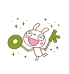お抹茶☆ふんわかウサギ（個別スタンプ：6）