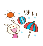夏を楽しむ☆てるてるうさぎ（個別スタンプ：22）