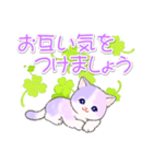 幸せ運ぶ紫陽花にゃんこ（個別スタンプ：30）