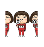 芋ジャージの【社長】♀リアクション（個別スタンプ：3）