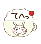ほっこりカフェ♡ふんわかウサギ（個別スタンプ：8）
