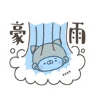 雨のねこさんデカ文字敬語＜カスタム＞（個別スタンプ：4）