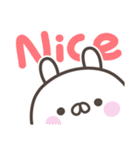 デカ文字うさぎさん＜ほめる・はげます＞（個別スタンプ：16）