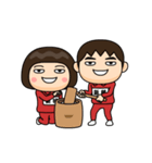 芋ジャージの【新郎】＆【新婦】ペア（個別スタンプ：9）