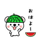 [夏] 可愛いすぎないしろくまちゃん（個別スタンプ：1）