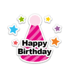 おしゃれ☆ステッカー風☆誕生日・お祝い（個別スタンプ：4）