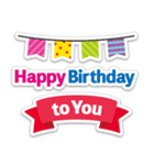 おしゃれ☆ステッカー風☆誕生日・お祝い（個別スタンプ：5）