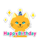 おしゃれ☆ステッカー風☆誕生日・お祝い（個別スタンプ：7）