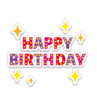 おしゃれ☆ステッカー風☆誕生日・お祝い（個別スタンプ：8）