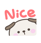 デカ文字いぬさん＜ほめる・はげます＞（個別スタンプ：16）
