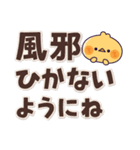 飛び出す！元気なヒヨコ（夏・デカ文字）（個別スタンプ：4）
