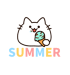 暑くてつらい白猫ちゃんwith夏（個別スタンプ：2）