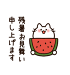 暑くてつらい白猫ちゃんwith夏（個別スタンプ：22）