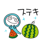 夏のまるっとふんわかウサギ（個別スタンプ：27）