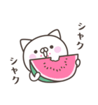 夏だ！暑い！ねこさん＜デカ文字＞（個別スタンプ：26）