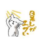 ゆかいな猫の夏スタンプwithデカ文字（個別スタンプ：4）