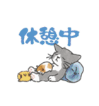ゆかいな猫の夏スタンプwithデカ文字（個別スタンプ：21）