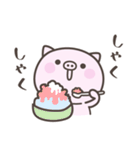 夏だ！暑い！ぶたさん＜デカ文字＞（個別スタンプ：25）