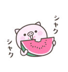 夏だ！暑い！ぶたさん＜デカ文字＞（個別スタンプ：26）