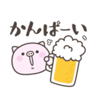 夏だ！暑い！ぶたさん＜デカ文字＞（個別スタンプ：28）