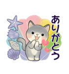 毎日使える夏スタンプ ♡ ラブリー猫さん（個別スタンプ：9）