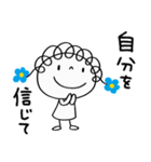 前向き☆花リボン（個別スタンプ：6）