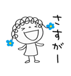 前向き☆花リボン（個別スタンプ：15）
