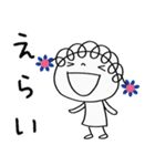 前向き☆花リボン（個別スタンプ：16）