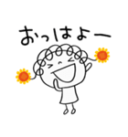 前向き☆花リボン（個別スタンプ：18）