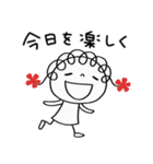 前向き☆花リボン（個別スタンプ：19）