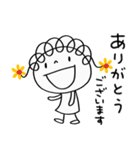 前向き☆花リボン（個別スタンプ：21）