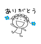 前向き☆花リボン（個別スタンプ：22）