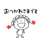 前向き☆花リボン（個別スタンプ：25）
