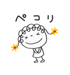 前向き☆花リボン（個別スタンプ：28）